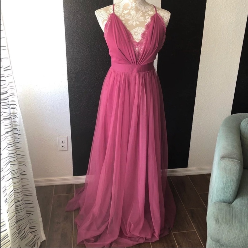 Maxi fuschia dress